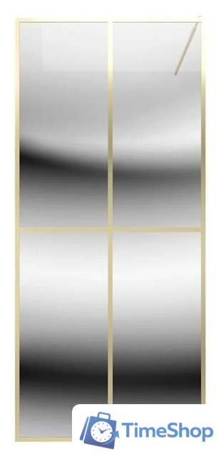 Душевая стенка Teymi Helmi 90x200 T00304 (прозрачное стекло/золото глянцевый) - Изображение №2 — Интернет-магазин Time-Shop