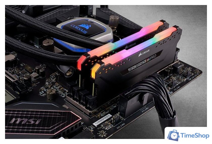 Оперативная память Corsair Vengeance RGB PRO 2x16GB DDR4 PC4-25600 CMW32GX4M2E3200C16 - Изображение №4 — Интернет-магазин Time-Shop