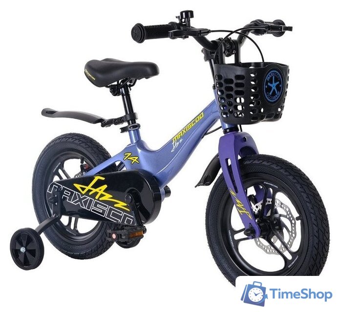 Детский велосипед Maxiscoo Jazz Pro 14 2024 (синий карбон) - Изображение №3 — Интернет-магазин Time-Shop