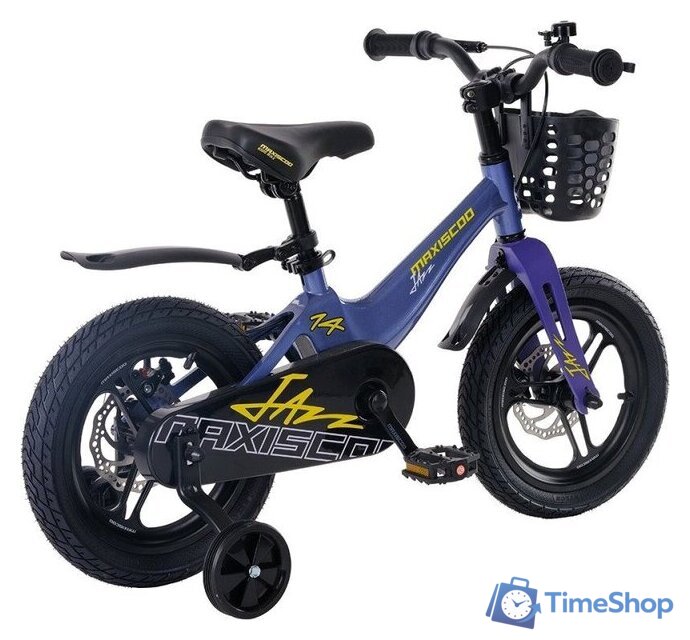 Детский велосипед Maxiscoo Jazz Pro 14 2024 (синий карбон) - Изображение №4 — Интернет-магазин Time-Shop