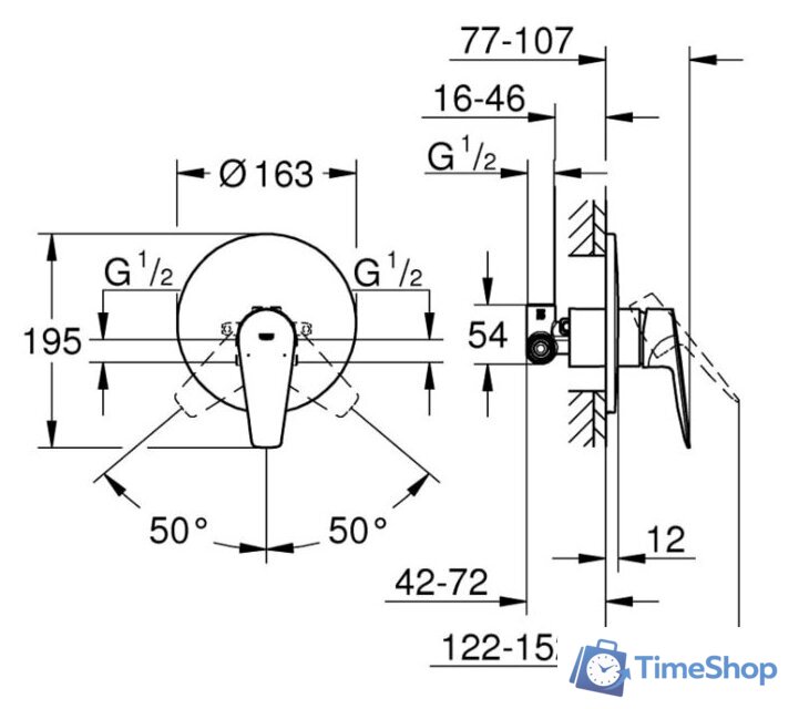 Смеситель Grohe Bauedge 29078001 - Изображение №5 — Интернет-магазин Time-Shop
