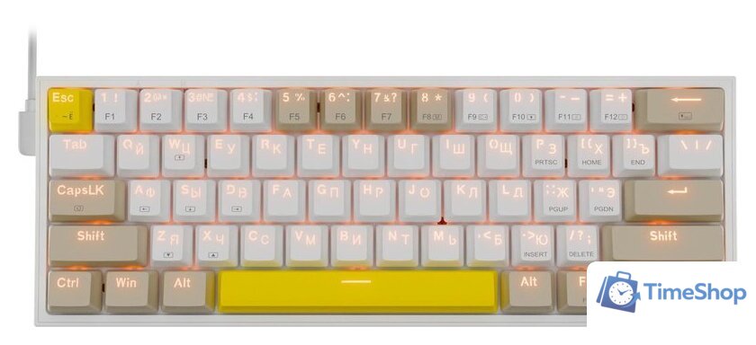 Клавиатура Redragon Fizz (Redragon Red, белый/бежевый) - Изображение №1 — Интернет-магазин Time-Shop