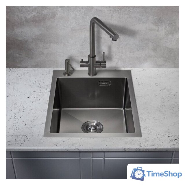 Кухонная мойка Milacio Denia 41 Steel MC.77469 (вороненая сталь) - Изображение №3 — Интернет-магазин Time-Shop