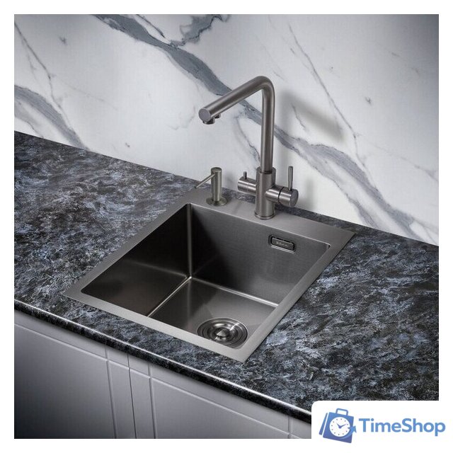 Кухонная мойка Milacio Denia 41 Steel MC.77469 (вороненая сталь) - Изображение №2 — Интернет-магазин Time-Shop
