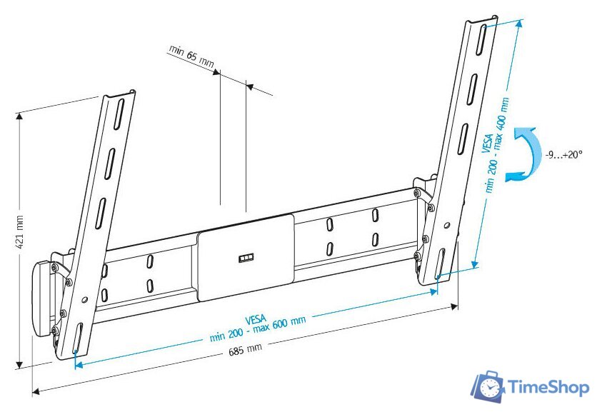 Кронштейн для телевизора Holder LCD-T6609 - Изображение №3 — Интернет-магазин Time-Shop