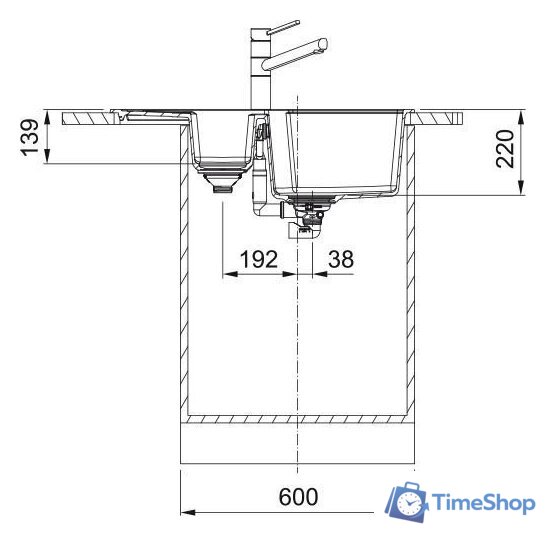 Кухонная мойка Franke Urban UBG 651-78 114.0697.748 (матовый черный) - Изображение №3 — Интернет-магазин Time-Shop