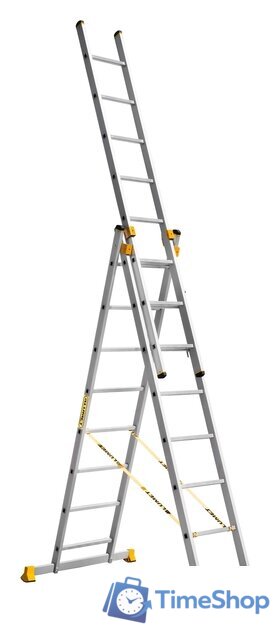 Лестница-стремянка Алюмет трехсекционная профессиональная P3 9308 - Изображение №1 — Интернет-магазин Time-Shop