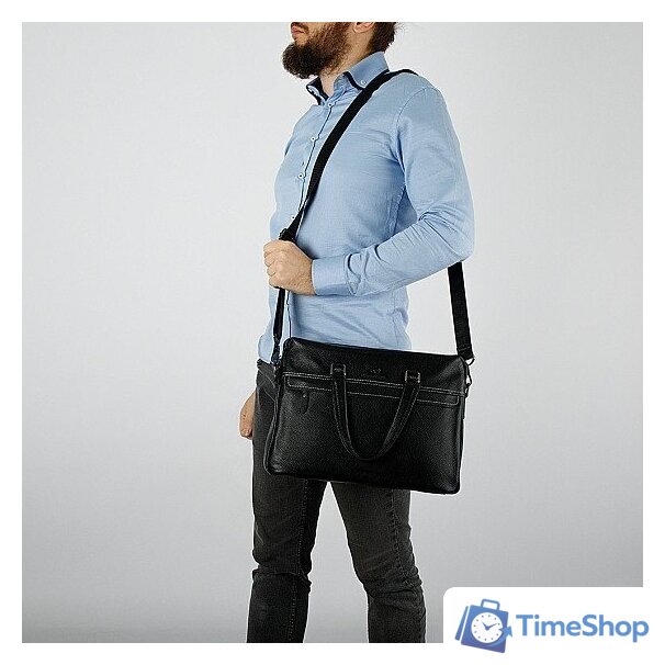 Мужская сумка Francesco Molinary 356-Q8196-8-BLK (черный) - Изображение №7 — Интернет-магазин Time-Shop