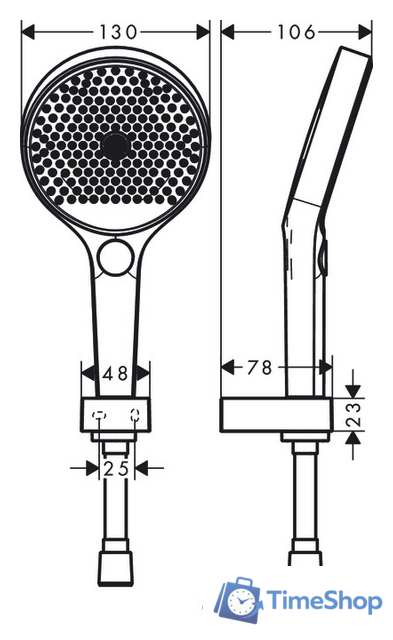 Душевой гарнитур  Hansgrohe Rainfinity 130 3jet 26852700 (белый матовый) - Изображение №2 — Интернет-магазин Time-Shop