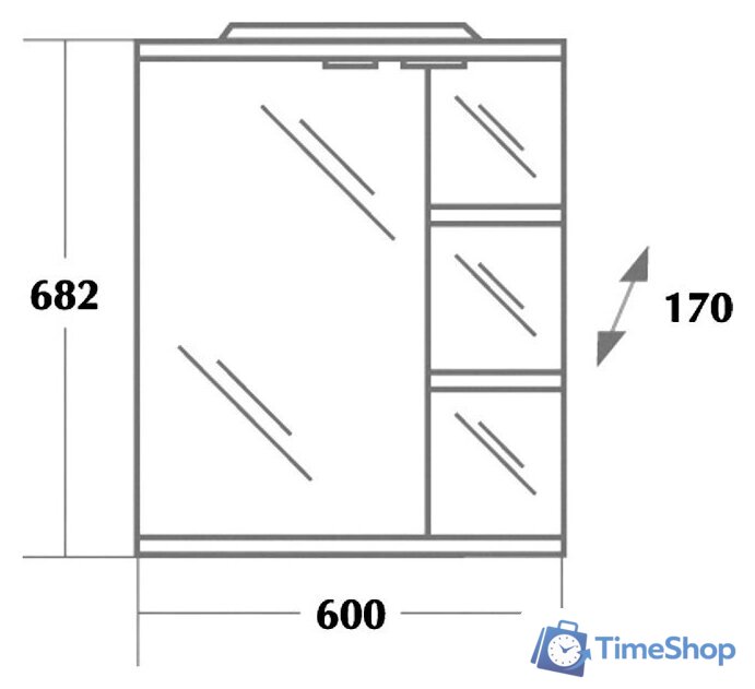  Onika Зеркало Коралл 60.01 [206001] - Изображение №4 — Интернет-магазин Time-Shop