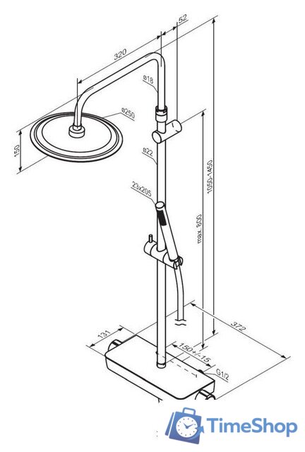 Душевая система  Damixa Scandinavian Pure 936750000 - Изображение №7 — Интернет-магазин Time-Shop