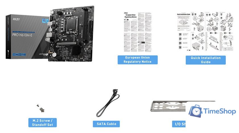Материнская плата MSI PRO H610M-E - Изображение №2 — Интернет-магазин Time-Shop