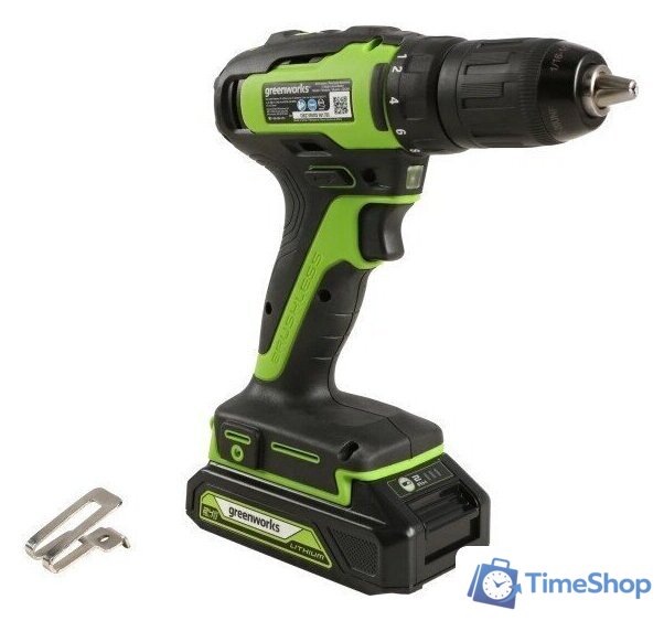 Дрель-шуруповерт Greenworks GD24DD35K2 3704007CUC (с 2-мя АКБ) - Изображение №3 — Интернет-магазин Time-Shop