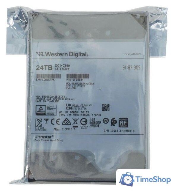 Жесткий диск WD Ultrastar DC HC590 24TB WUH722624ALE6L4 - Изображение №5 — Интернет-магазин Time-Shop
