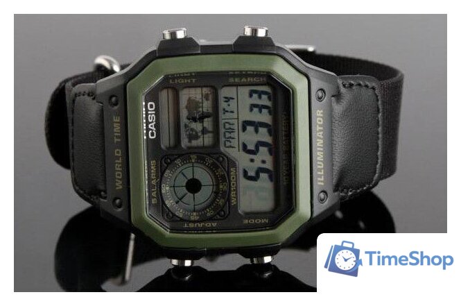 Наручные часы Casio AE-1200WHB-1B - Изображение №7 — Интернет-магазин Time-Shop