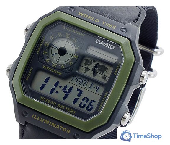 Наручные часы Casio AE-1200WHB-1B - Изображение №4 — Интернет-магазин Time-Shop