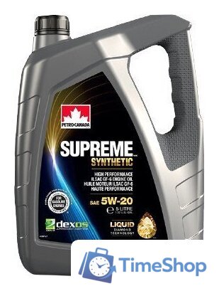 Моторное масло Petro-Canada Supreme Synthetic 5w-20 5л - Изображение №1 — Интернет-магазин Time-Shop