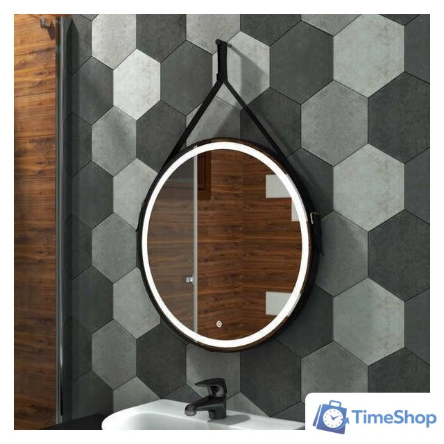  Континент Зеркало Millenium Black Led D 50 (натуральная кожа, черный) - Изображение №11 — Интернет-магазин Time-Shop