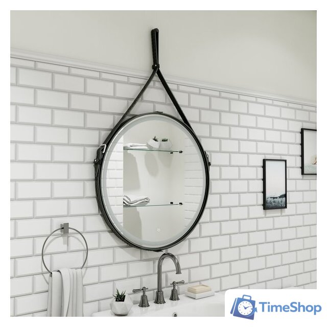  Континент Зеркало Millenium Black Led D 50 (натуральная кожа, черный) - Изображение №12 — Интернет-магазин Time-Shop