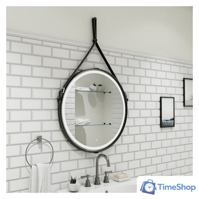  Континент Зеркало Millenium Black Led D 50 (натуральная кожа, черный) - Изображение №13 — Интернет-магазин Time-Shop