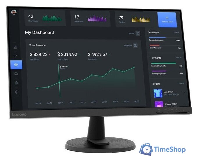 Монитор Lenovo D24-40 67A2KAC6EU - Изображение №2 — Интернет-магазин Time-Shop