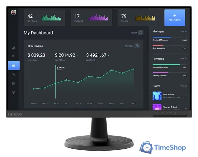 Монитор Lenovo D24-40 67A2KAC6EU - Изображение №1 — Интернет-магазин Time-Shop
