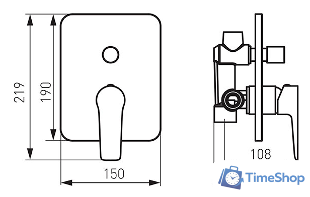 Смеситель Ferro Adore BDR7PBLC (черный/хром) - Изображение №2 — Интернет-магазин Time-Shop