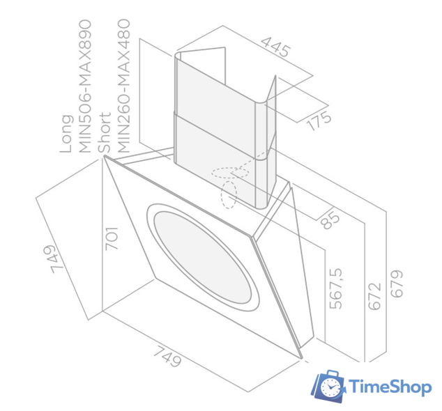 Кухонная вытяжка Elica OM AIR BL/F/75 - Изображение №3 — Интернет-магазин Time-Shop