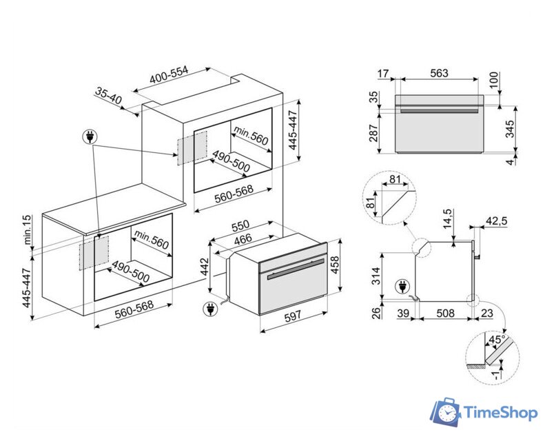 Электрический духовой шкаф Smeg Dolce Stil Novo SO4602M1NR - Изображение №2 — Интернет-магазин Time-Shop