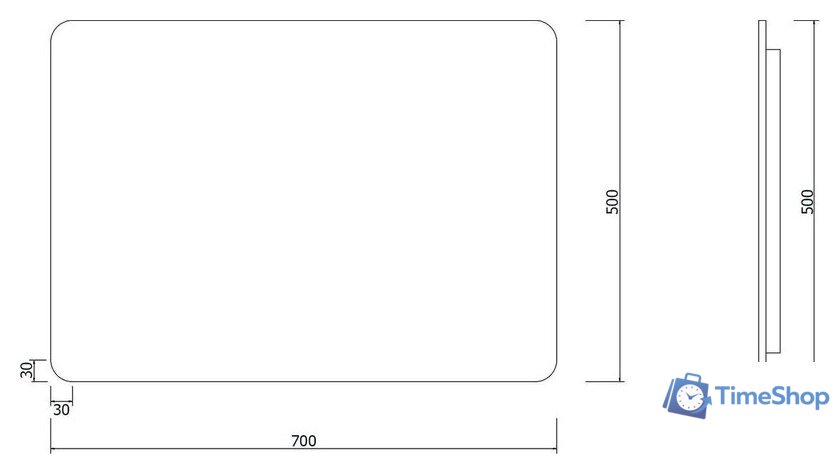  Roxen Зеркало Simon 510205-50GM 50x70 - Изображение №12 — Интернет-магазин Time-Shop