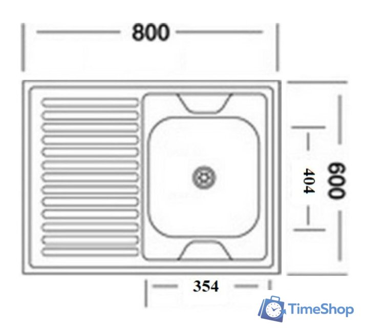 Кухонная мойка КромРус EC-220M RUS (правая) - Изображение №3 — Интернет-магазин Time-Shop