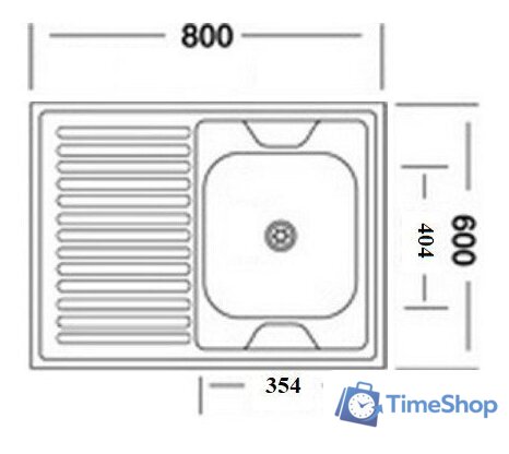 Кухонная мойка КромРус EC-220M RUS (правая) - Изображение №2 — Интернет-магазин Time-Shop