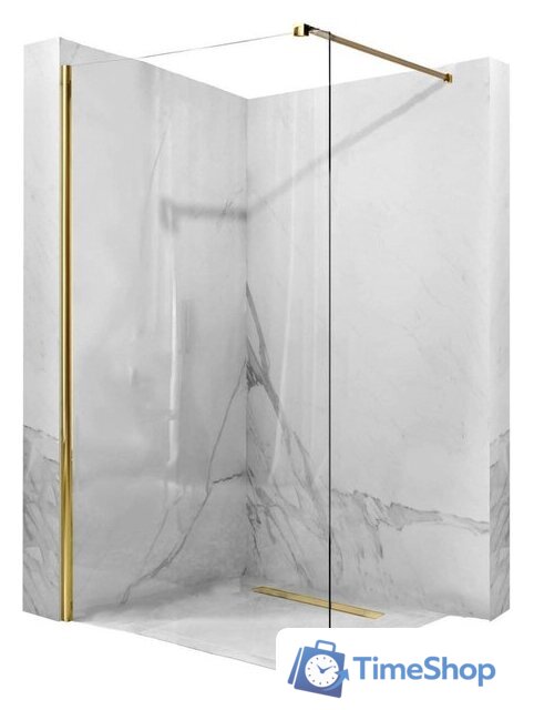 Душевая стенка Rea Aero 90 (золотой/прозрачное стекло) - Изображение №1 — Интернет-магазин Time-Shop