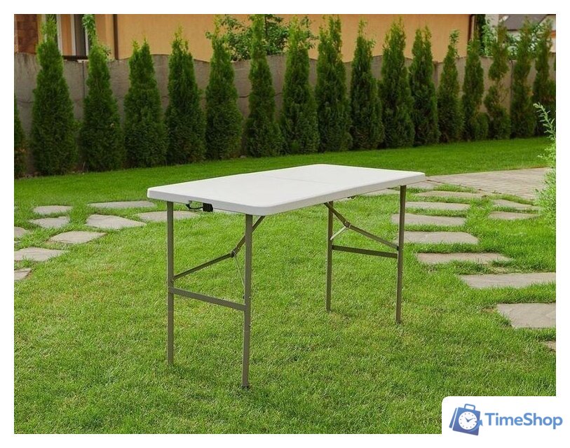 Стол Calviano Складной, прямоугольный 122x60.5 см (белый) - Изображение №2 — Интернет-магазин Time-Shop
