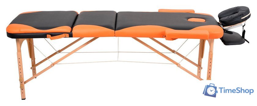 Массажный стол Atlas Sport складной 3-с деревянный 60 см (черно-оранжевый) - Изображение №1 — Интернет-магазин Time-Shop