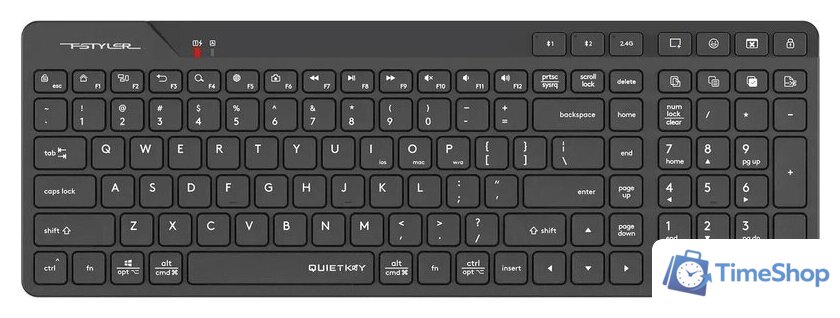Клавиатура A4Tech Fstyler FBK27C AS (черный) - Изображение №1 — Интернет-магазин Time-Shop