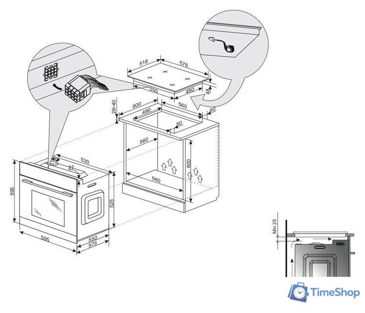 Электрический духовой шкаф Hansa BOEI68401 - Изображение №2 — Интернет-магазин Time-Shop