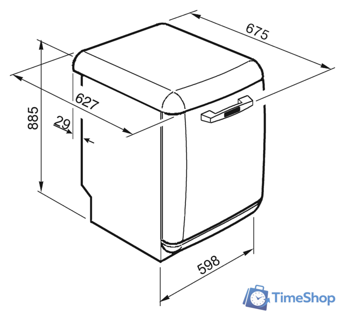 Отдельностоящая посудомоечная машина Smeg LVFABBL3 - Изображение №5 — Интернет-магазин Time-Shop