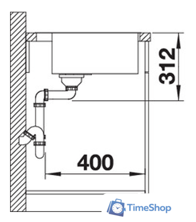 Кухонная мойка Blanco Subline 500-IF/A SteelFrame (белый) 524112 - Изображение №4 — Интернет-магазин Time-Shop