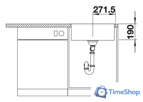 Кухонная мойка Blanco Subline 500-IF/A SteelFrame (белый) 524112 - Изображение №3 — Интернет-магазин Time-Shop