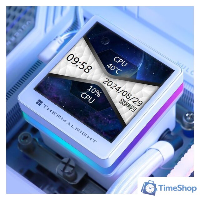 Система жидкостного охлаждения для процессора Thermalright Grand Vision 360 ARGB (белый) - Изображение №7 — Интернет-магазин Time-Shop