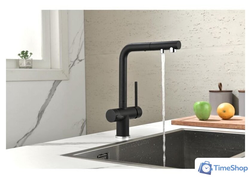 Смеситель Paulmark Serpentine Se213222-418 (черный/черный металлик) - Изображение №6 — Интернет-магазин Time-Shop