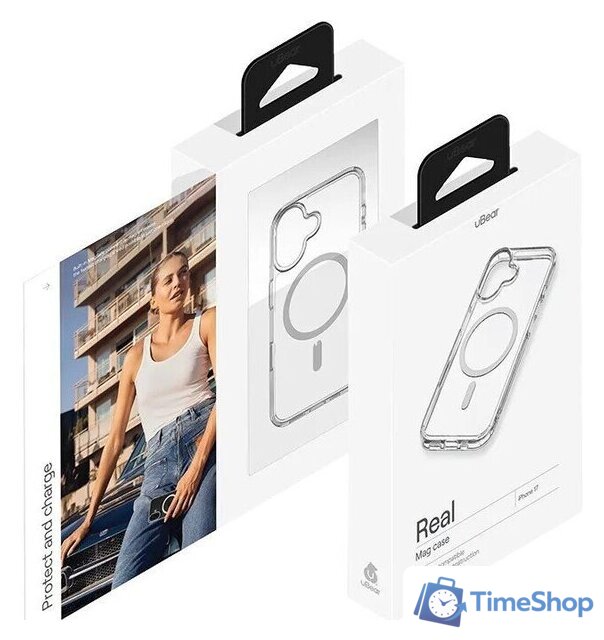 Чехол для телефона uBear Real Mag Case для iPhone 17 (прозрачный) - Изображение №5 — Интернет-магазин Time-Shop