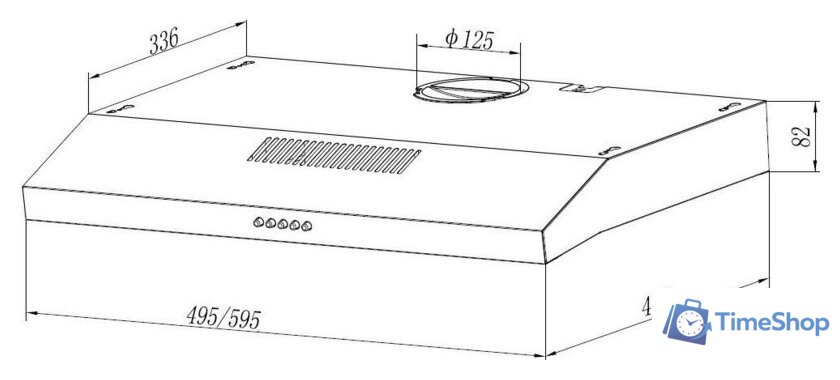 Кухонная вытяжка Elikor Eco One 50 298166 (белый) - Изображение №10 — Интернет-магазин Time-Shop