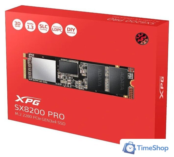 SSD ADATA XPG SX8200 Pro 2TB ASX8200PNP-2TT-C - Изображение №3 — Интернет-магазин Time-Shop