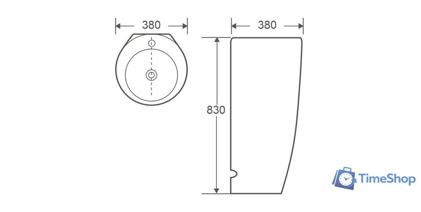 Умывальник WeltWasser LEERBACH 3838 GL-WT - Изображение №2 — Интернет-магазин Time-Shop