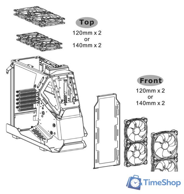 Корпус Thermaltake AH T200 Snow CA-1R4-00S6WN-00 - Изображение №12 — Интернет-магазин Time-Shop