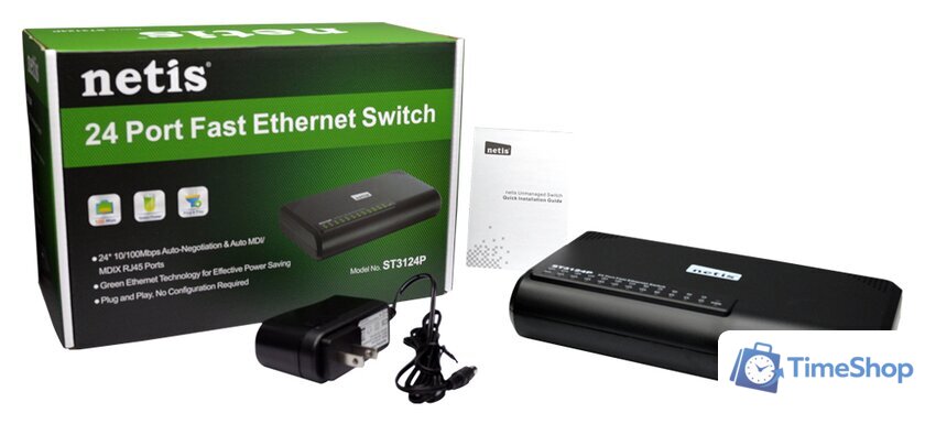 Неуправляемый коммутатор Netis ST3124P - Изображение №4 — Интернет-магазин Time-Shop