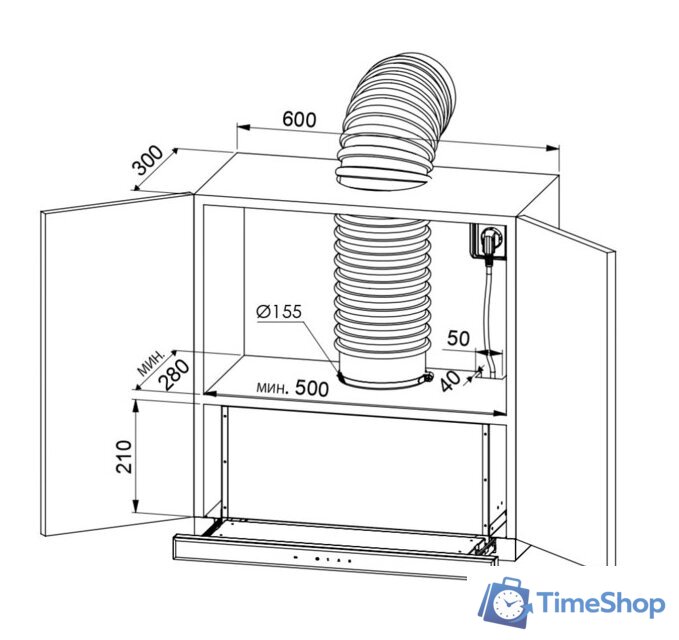 Кухонная вытяжка ZUGEL ZHT652GW - Изображение №2 — Интернет-магазин Time-Shop