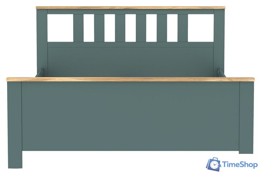 Кровать Mio Tesoro Сага 160x200 2.08.04.070.16 (темно-бирюзовый/ясень) - Изображение №2 — Интернет-магазин Time-Shop